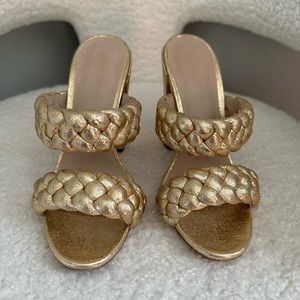 ASOS Gold Metallic Heels. Size 8